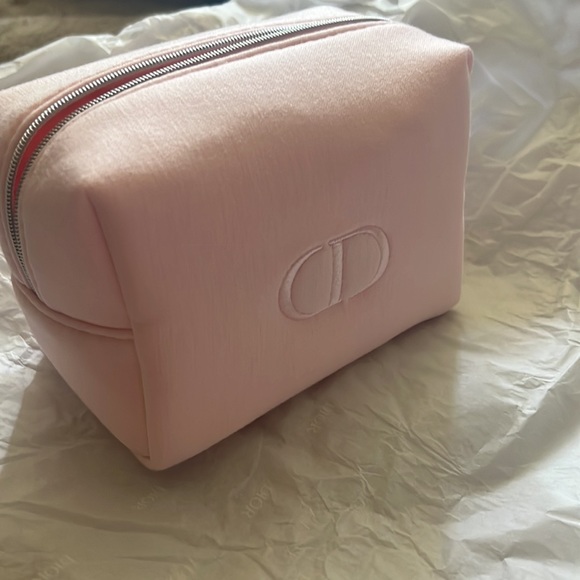 Christian Dior Beauty pink fabric cosmetic bag - Picture 3 of 6